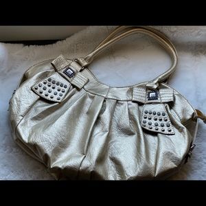 Gold Metallic Tone Hobo Bag